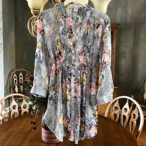 Sheer floral top by American Rag